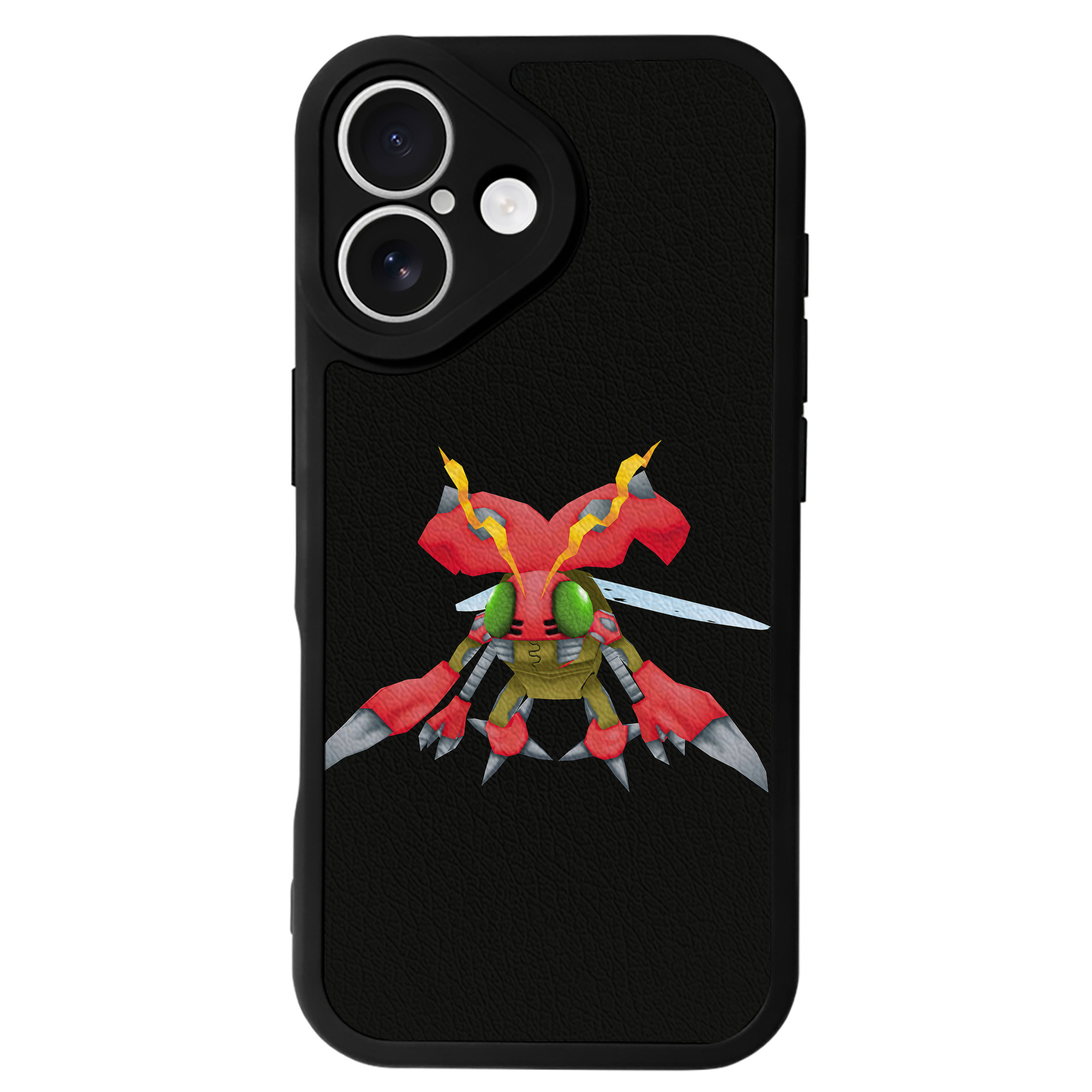 （画像用） Digimon デジタルモンスター/デジモン 【iPhone 16シリーズ対応】シリコンスマホケース（レザー調） 材質：シリコン